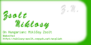 zsolt miklosy business card